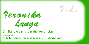 veronika langa business card